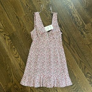 Pink Floral Short Tank Dress